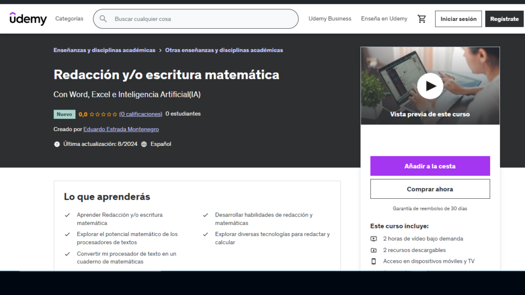 Escritura matemática